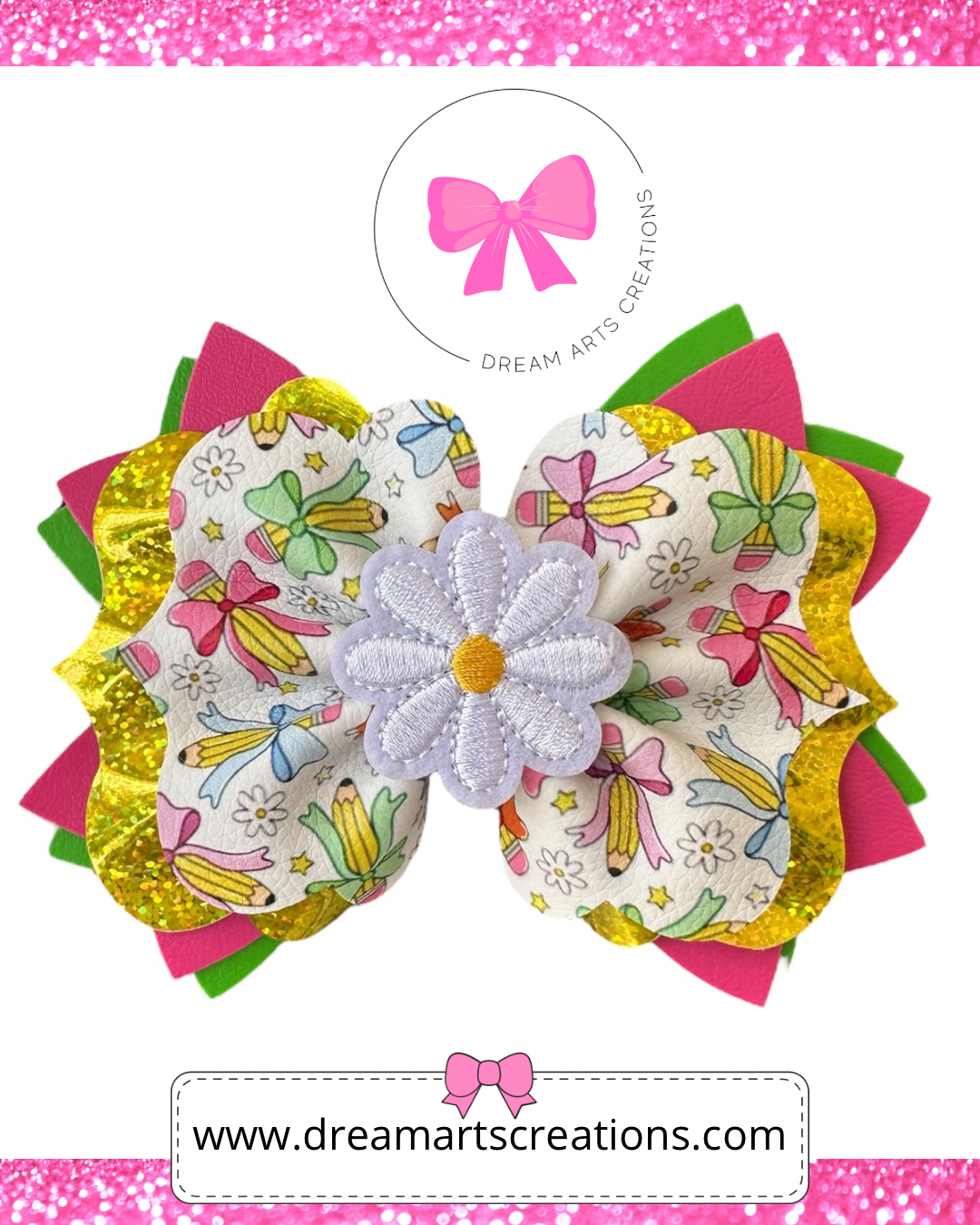 🎀BTS Pencil and Flower Bow